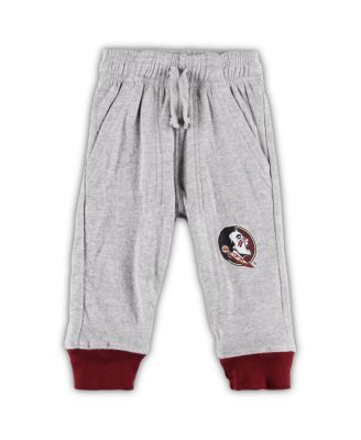Infant Boys and Girls Heather Gray Florida State Seminoles Jie Jie Long Sleeve Bodysuit and Pants Set