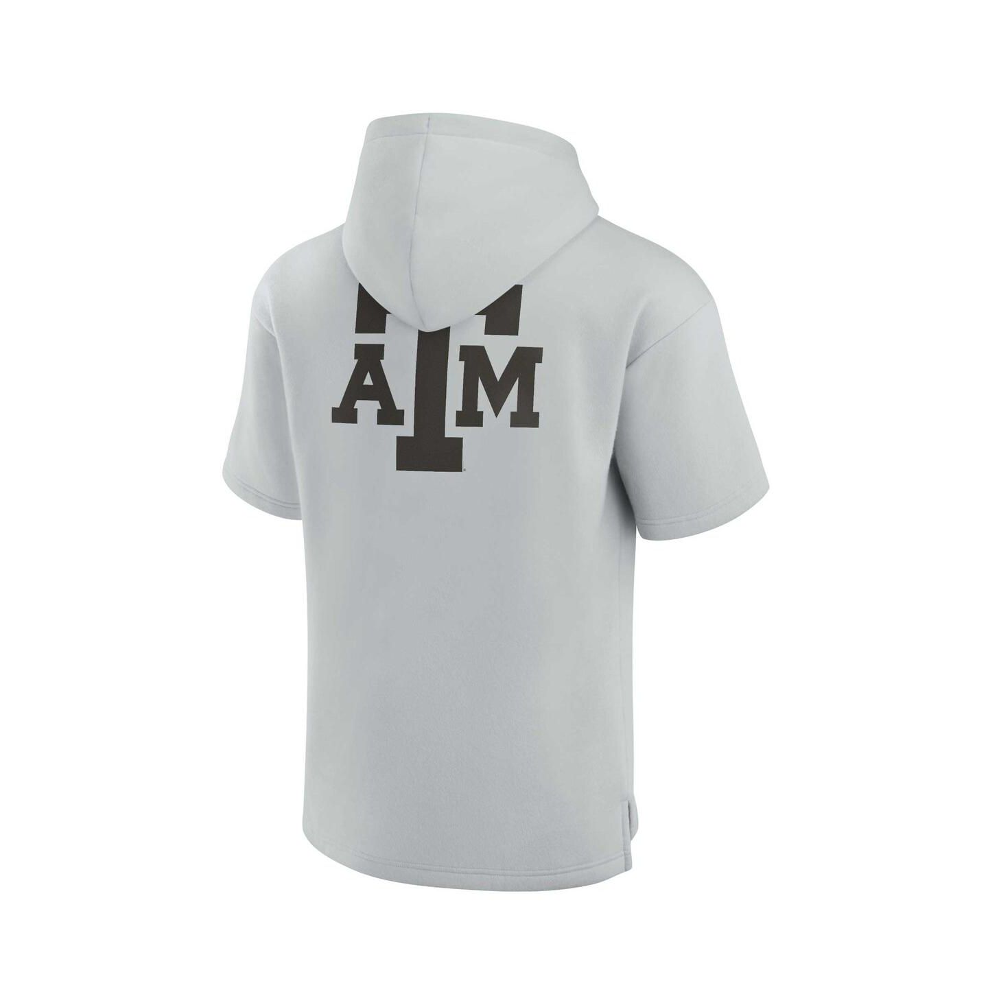 Худи Fanatics Signature Gray Texas A&M Aggies Super Soft Fleece Short Sleeve Pullover — фото 2