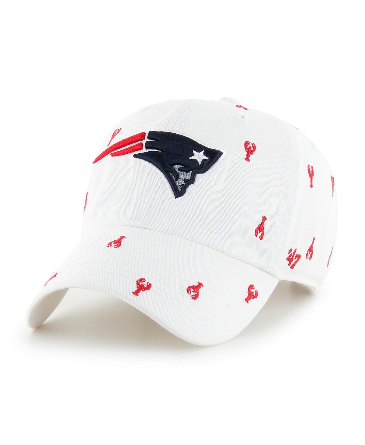 47 Brand Men's And Women's ' White New England Patriots Confetti Clean Up Adjustable Hat