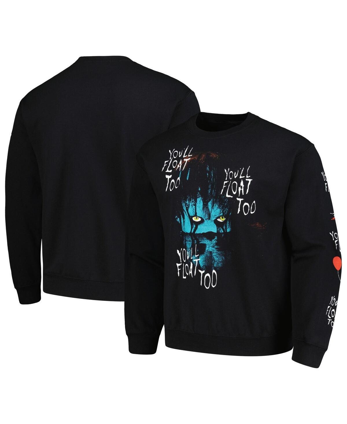 Мужская и женская черная флисовая толстовка It You ll Float Too с графическим принтом