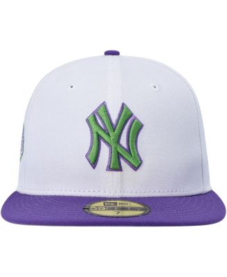 Men's White New York Yankees Side Patch 59FIFTY Fitted Hat