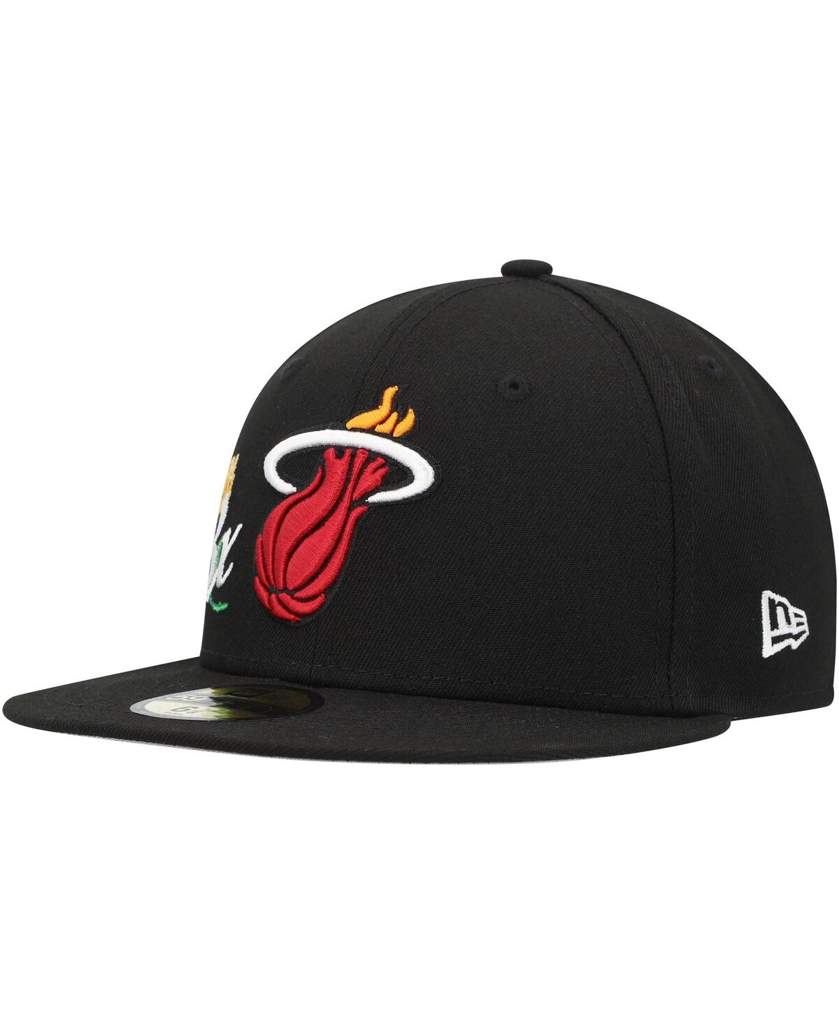 Men's New EraMiami Heat Crown Champs 59FIFTY Fitted Hat - Black