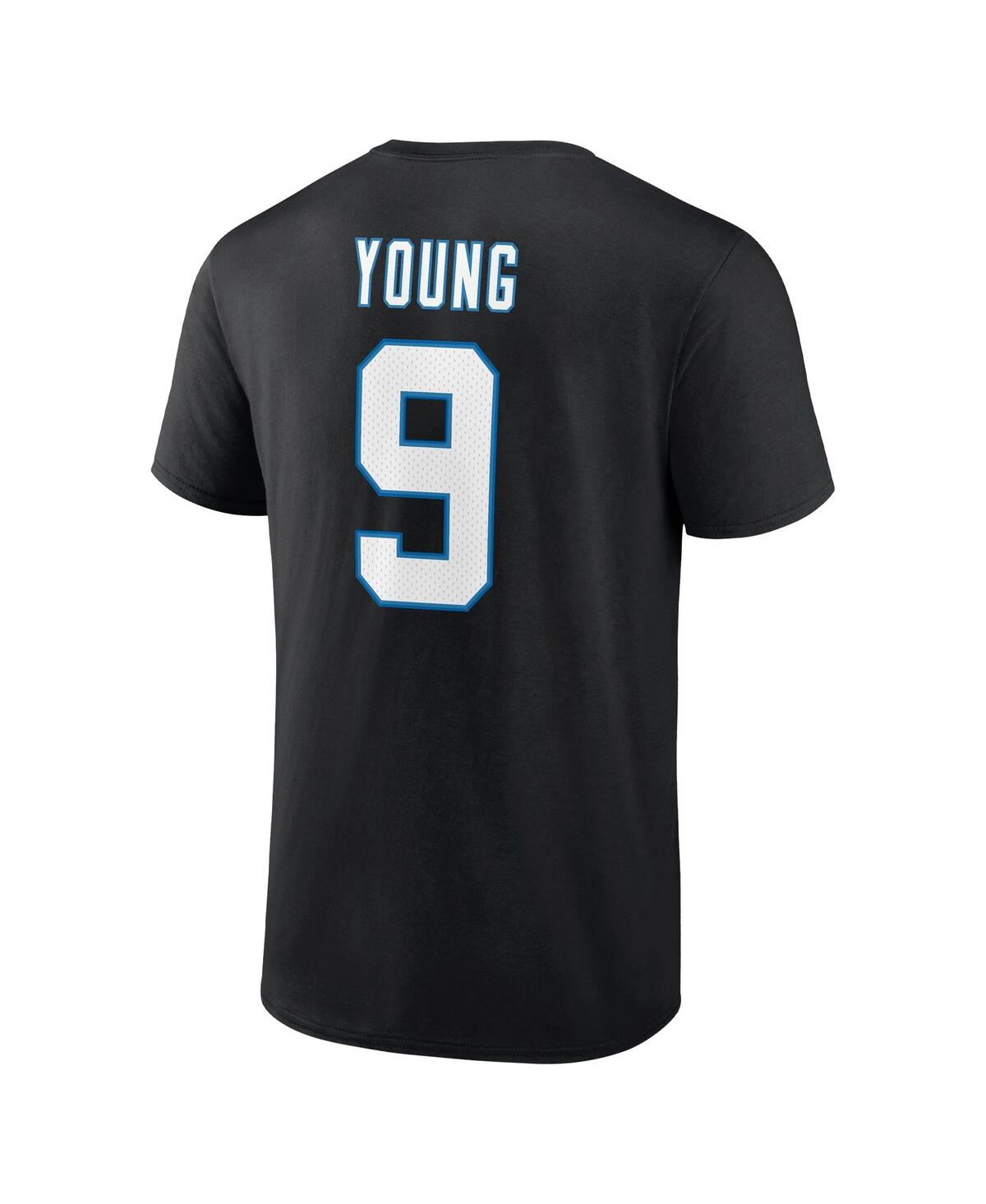 Men's Fanatics Bryce YoungCarolina Panthers 2023 Nfl Draft First Round Pick Icon Name and Number T-shirt - Black