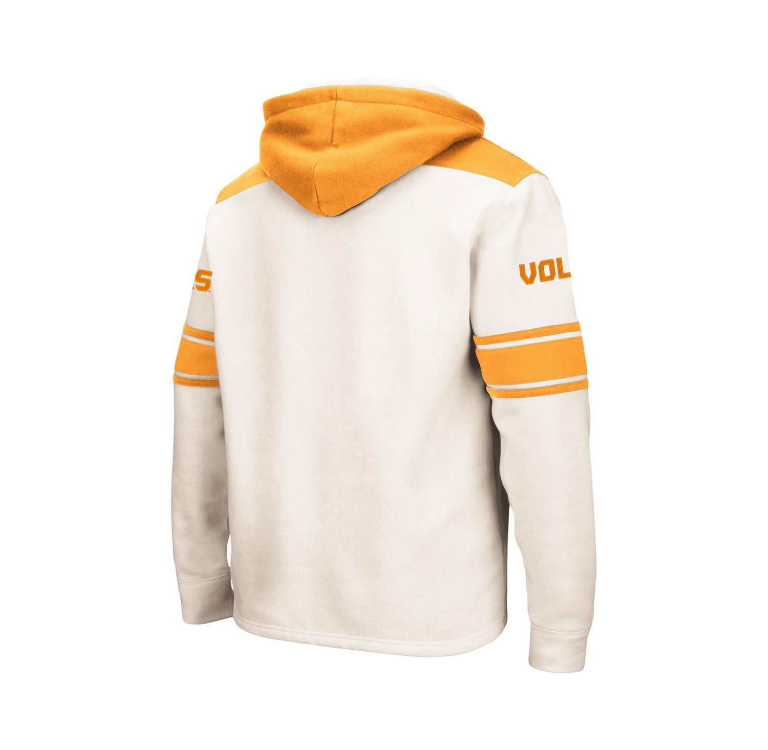 Men's Cream Tennessee Volunteers Big and Tall Hockey Lace-Up Pullover Hoodie