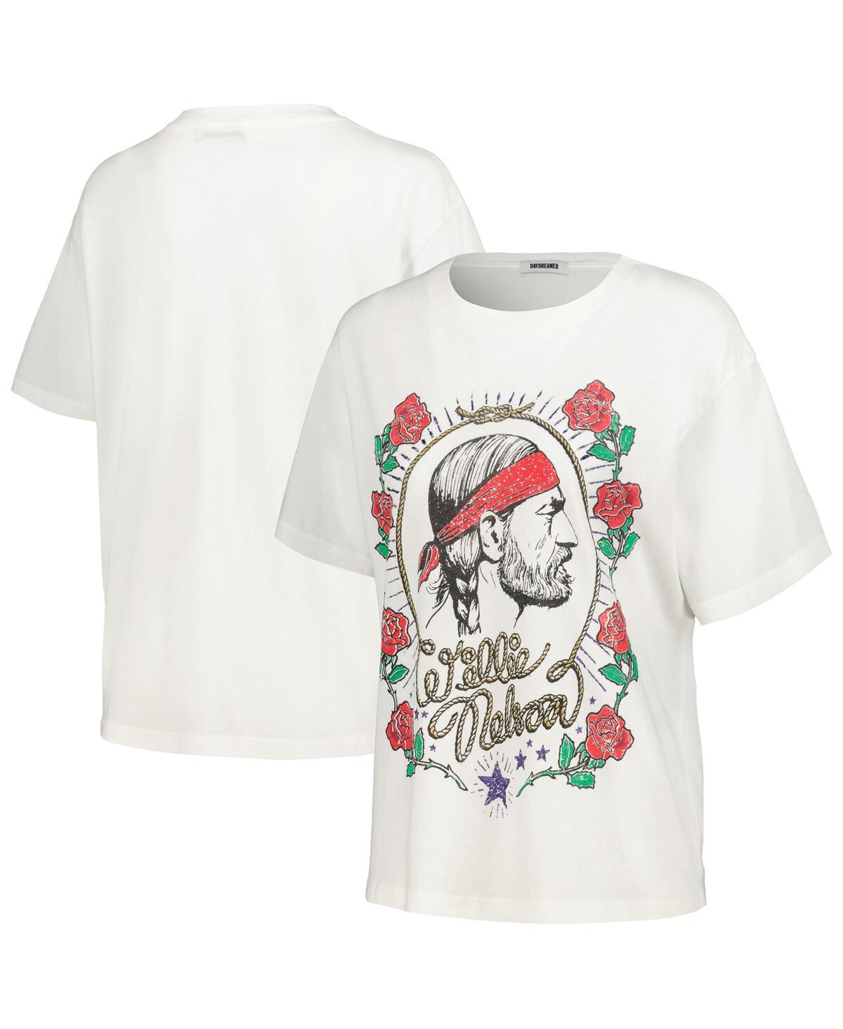 Women's Daydreamer White Willie Nelson Graphic T-shirt - White