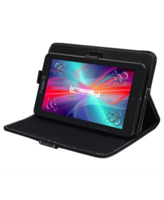 LINSAY - 7" New Quad Core Tablet Bundle with Leather Case Android 10 Dual Camera