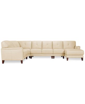 CLOSEOUT! Ashlinn 144" 5-Pc. Pastel Leather Sectional