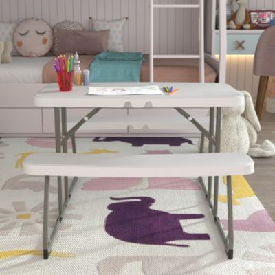 4.93-Foot Kid&#39;S Plastic Folding Activity Table - Play Table