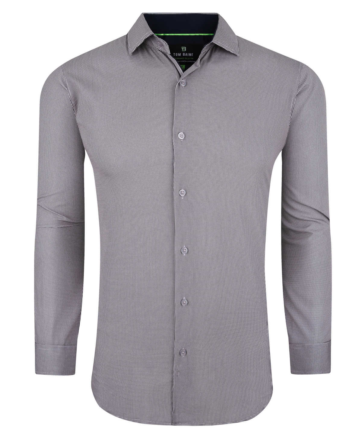 Men's Performance Stretch Mini Plaid Button Down Dress Shirt - Red