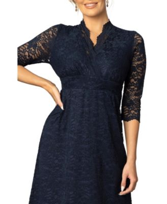 Women's Scalloped Boudoir Lace Cocktail Dress