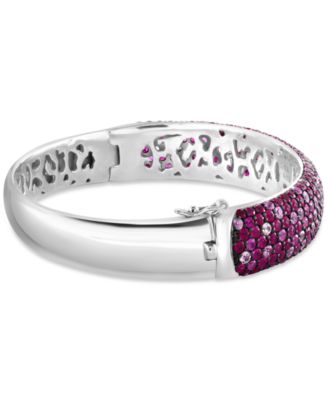 Ruby (7-1/3 ct. t.w.) & Pink Sapphire (7-1/3 ct. t.w.) Ombr&eacute; Bangle Bracelet in Sterling Silver