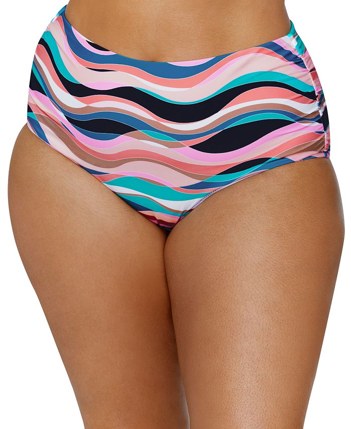 Raisins Curve Plus Size Keiora Printed TummyControl Bikini Bottoms