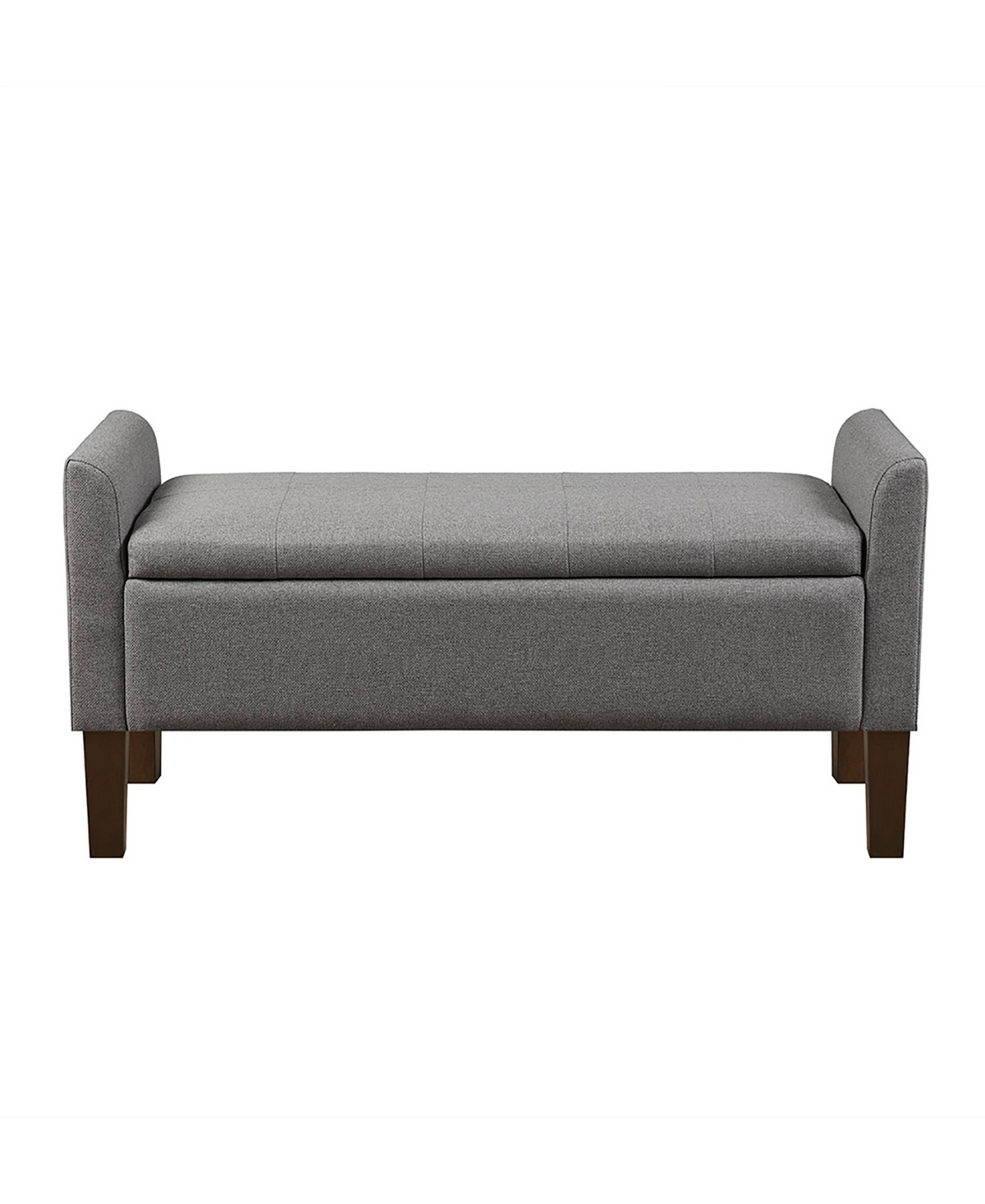 510 Design Blaire 44" Wide Flip-top Fabric Upholstered Storage Bench In Gray
