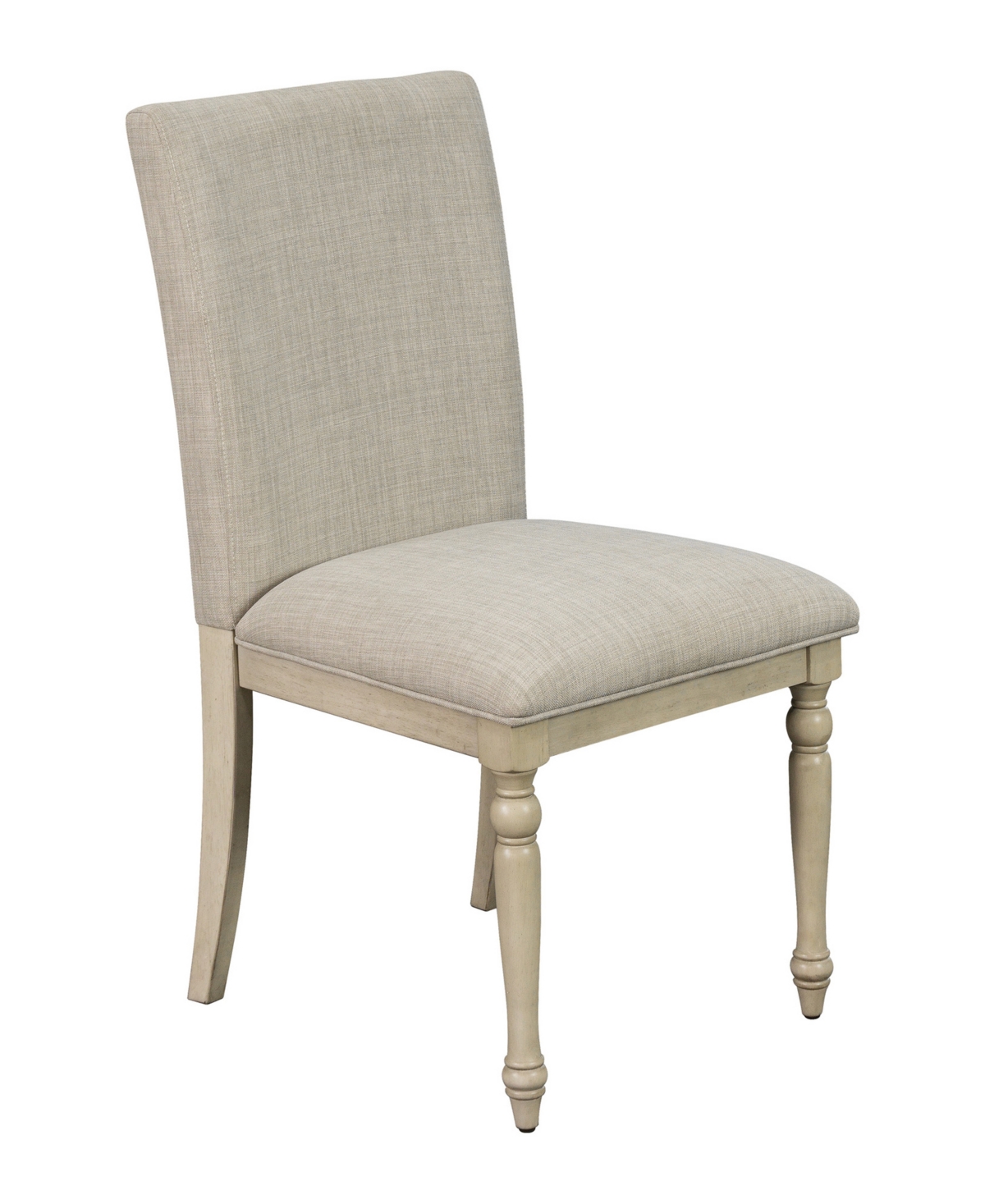 Shop Martha Stewart Collection Martha Stewart Fiona 19.5" Wide 2 Piece Fabric Upholstered With Turned Wood Legs Dining Chair In Light Gray