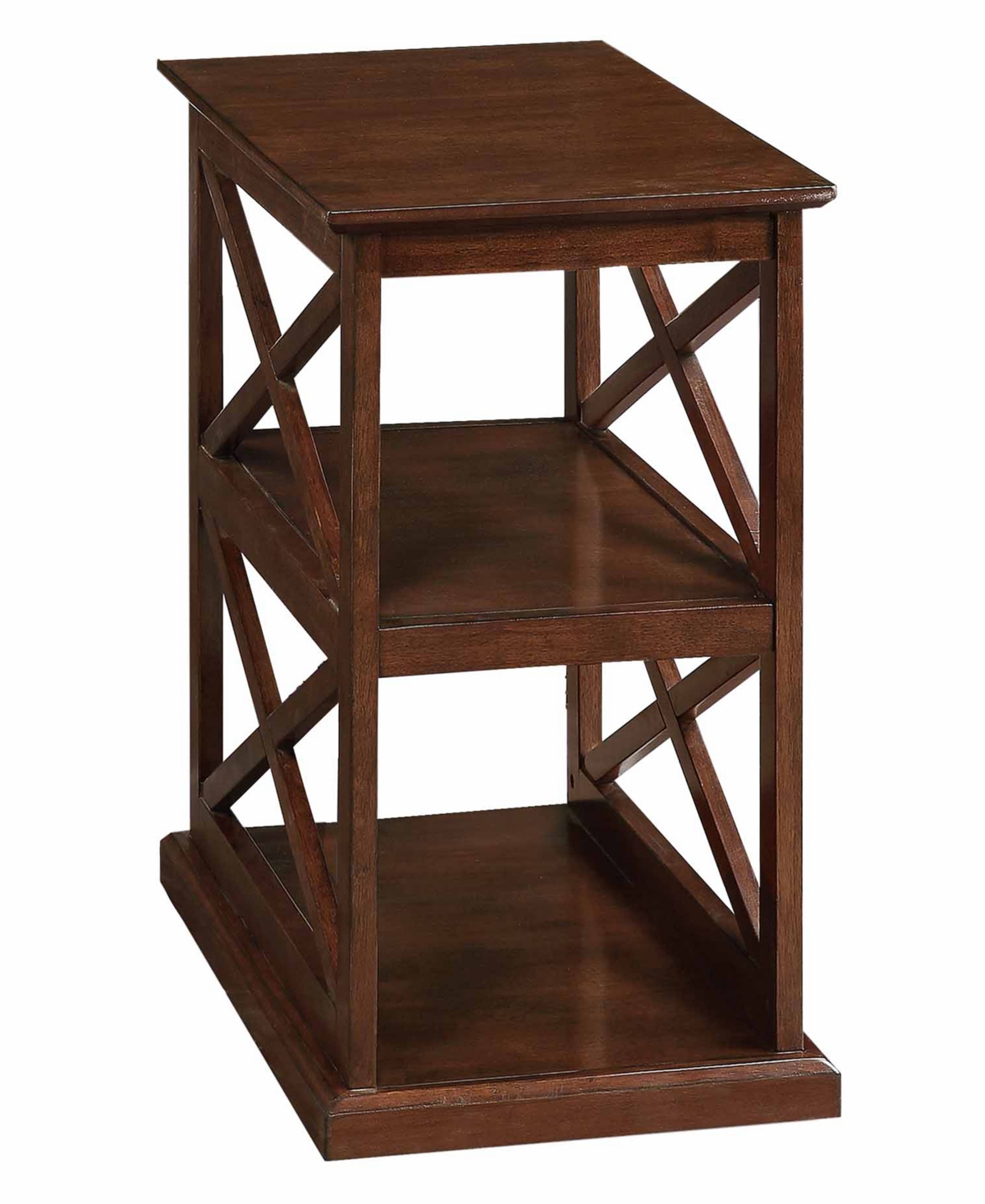 Convenience Concepts 14" Rubber Wood Coventry Chairside End Table In Driftwood,white