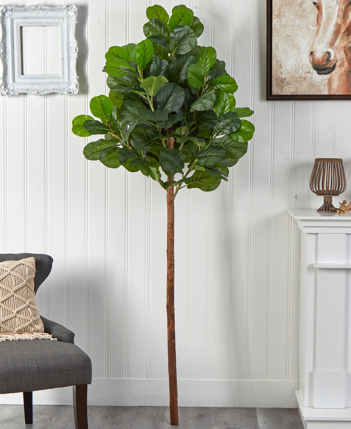 NEARLY NATURAL 78" ARTIFICIAL FIDDLE LEAF TREE NO POT 