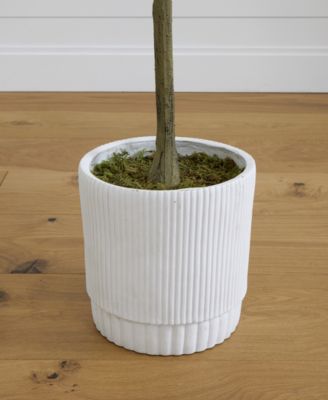 72" Artificial Eucalyptus Tree with Decorative Planter