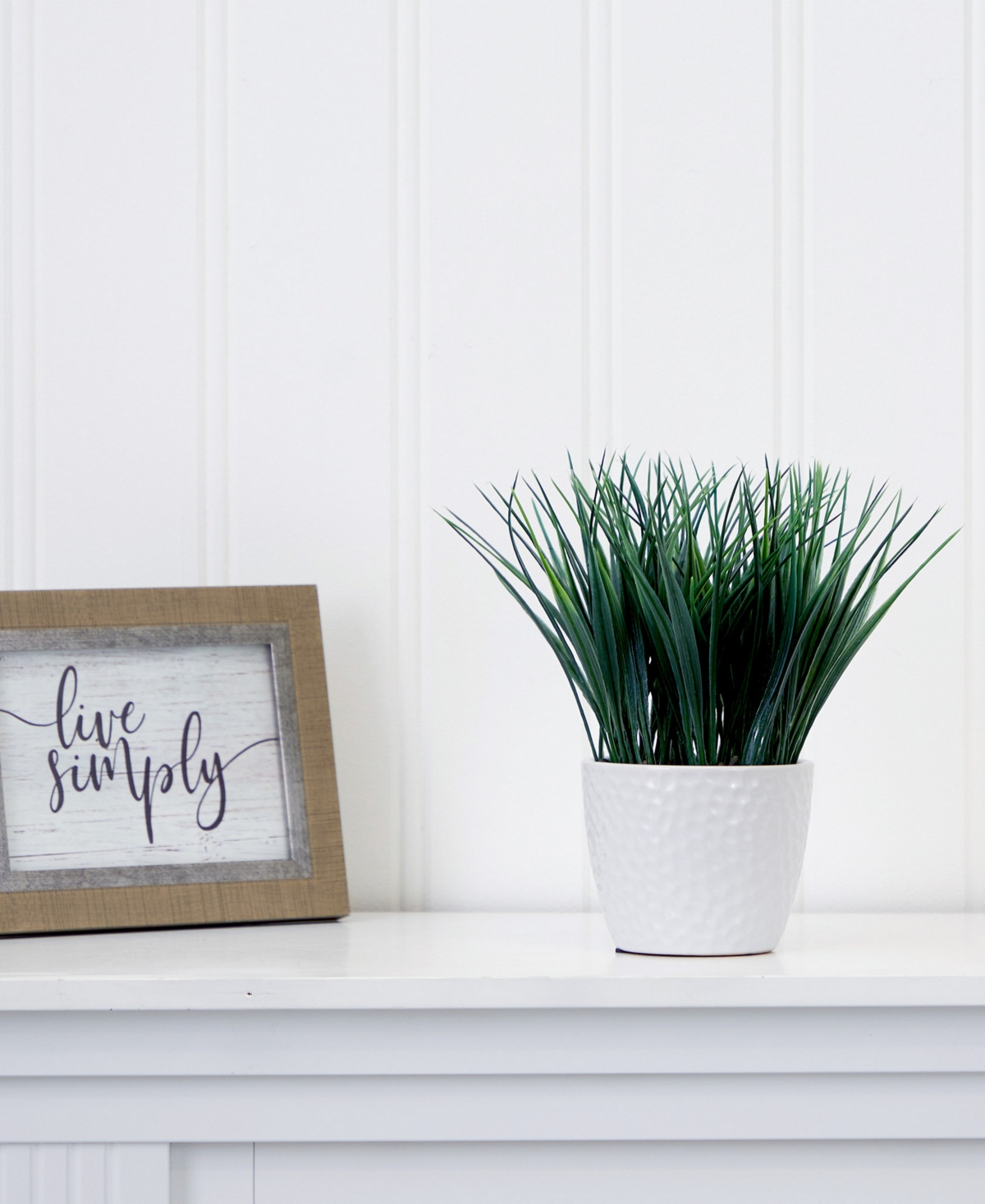 Nearly Natural 9in Artificial Grass Plant With Decorative Planter In Green