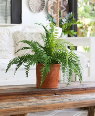 22" Artificial Fern Plant in Decorative Planter