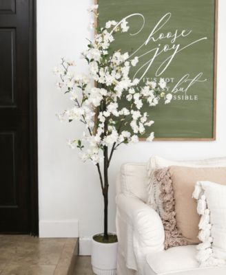 72" Artificial Cherry Blossom Tree with Decorative Planter