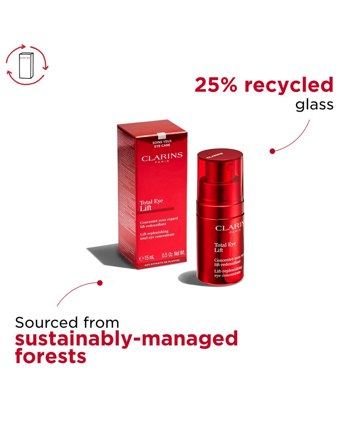 Clarins Total Eye Lift Firming & Smoothing Eye Cream, oz