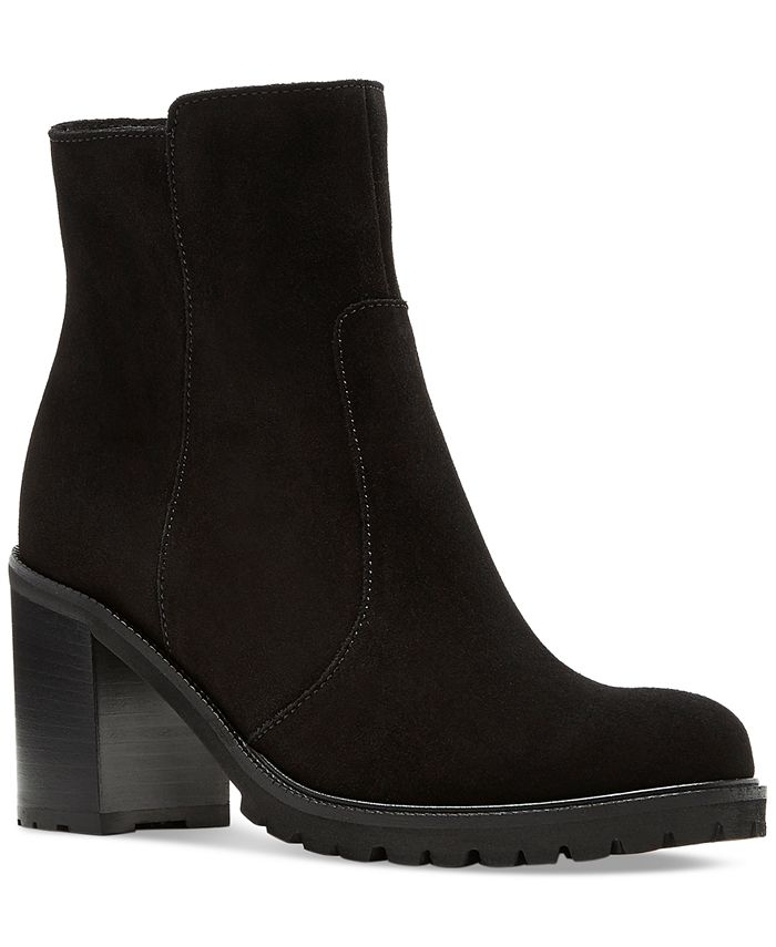 Macy's black suede cheap ankle boots