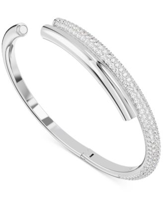 Pav&eacute; Crossover Bangle Bracelet