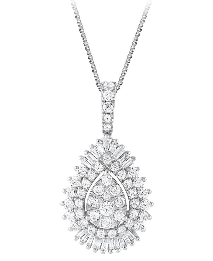 Macy's diamond new arrivals necklace white gold