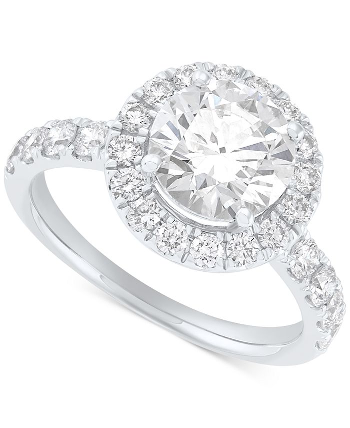 Grown With Love IGI Certified Lab Grown Diamond Halo Engagement Ring (3 ...