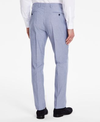 Men's Modern-Fit TH Flex Stretch Chambray Suit Separate Pants