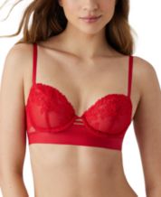 Buy Cudwarm Full Lace Tube Bra, Colour - Red and Skin, Size - 36