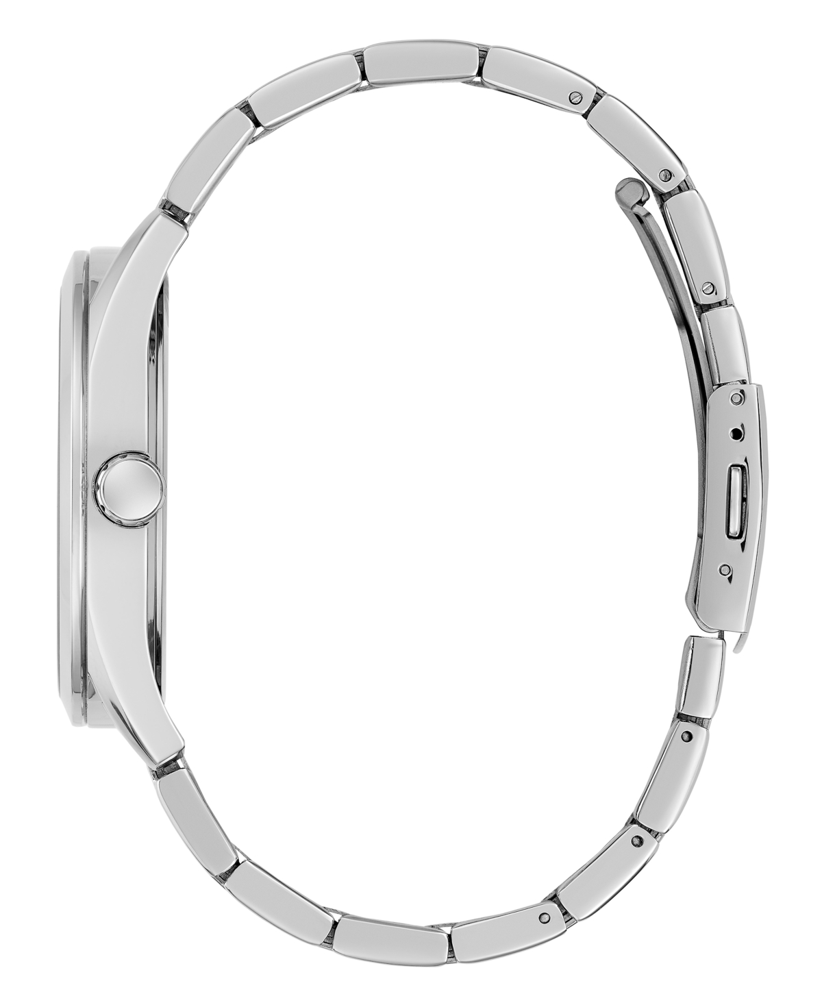 Guess Men's Multi-function Silver-tone Stainless Steel Watch 42mm In Silver Tone