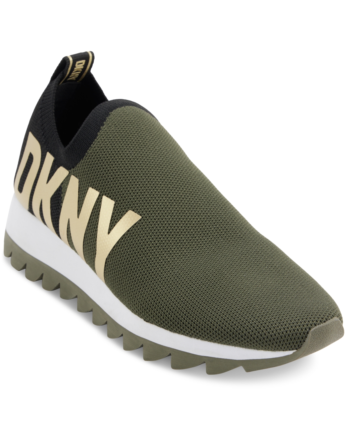 Dkny Women's Azer Slip-on Fashion Platform Sneakers In Camo Green