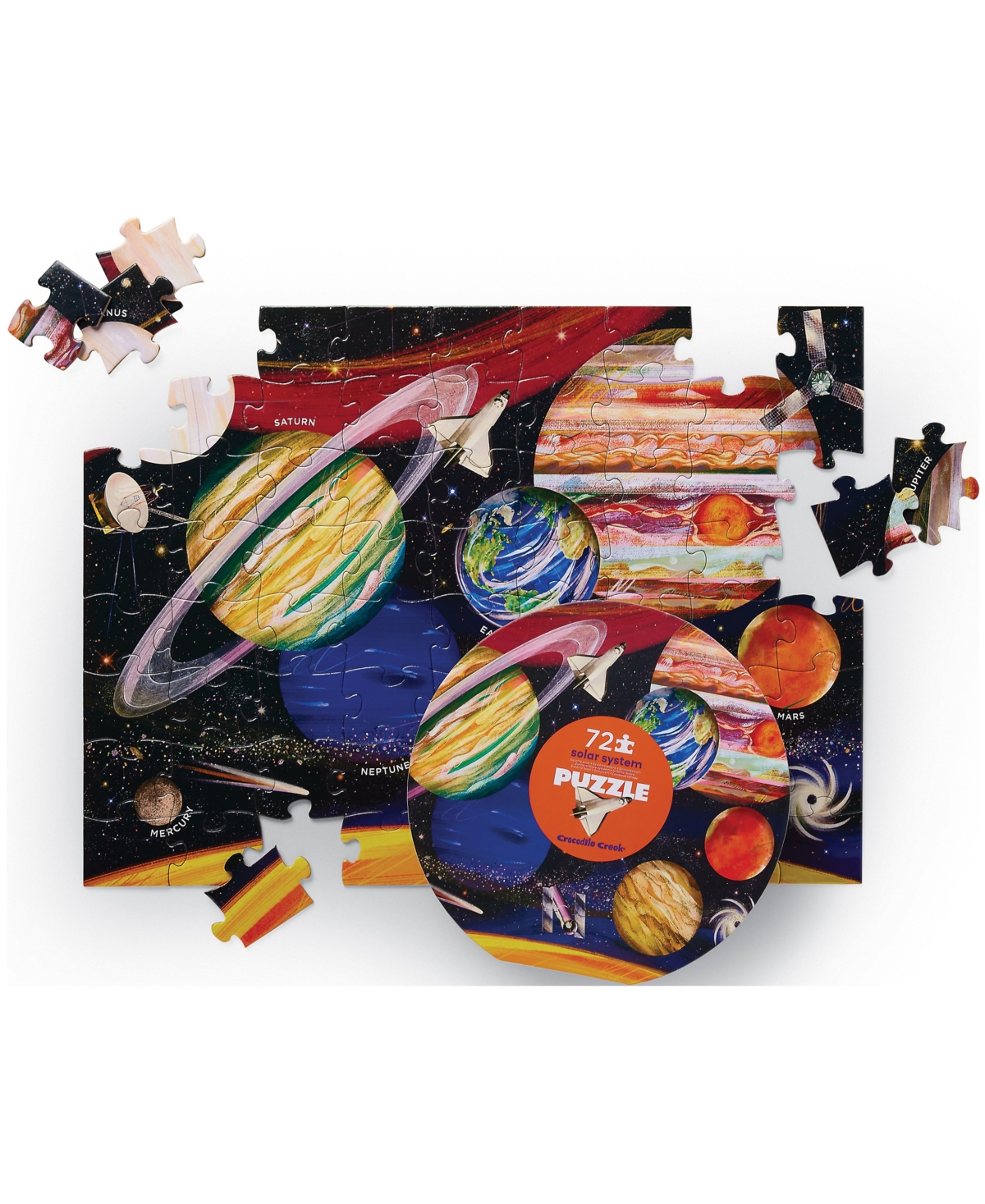 Crocodile Creek Solar System Round Box Puzzle, 72 Pieces In No Color