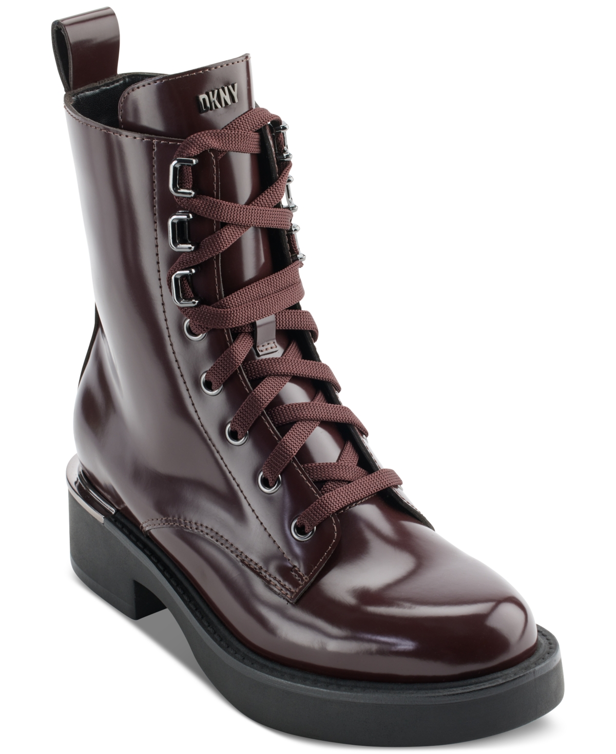Dkny, Shoes, Imported Dkny Tilly Boot Is A Pvc Laceup Classic Boot With  Lugsole Sz 8