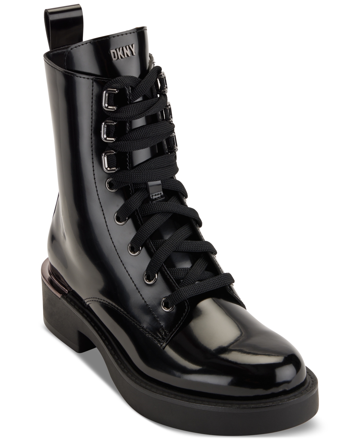Dkny Women's Talma Lace-up Combat Boots In Black