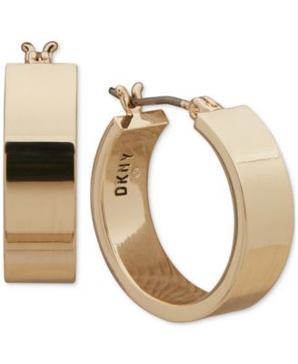 DKNY - Gold-Tone Wide Huggie Small Hoop Earrings