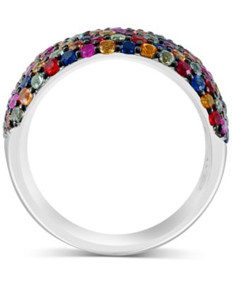 EFFY&reg; Multicolor Sapphire Ring (3-5/8 ct. t.w.) in Sterling Silver
