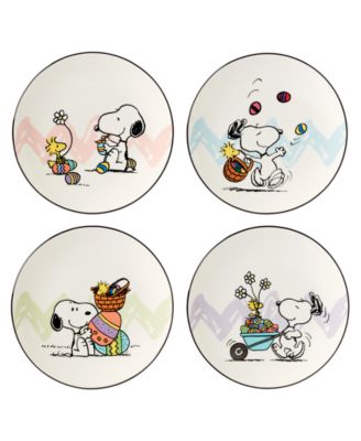 Lenox Peanuts Easter Accent Plates, Set Of 4 - Macy's