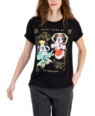 Disney - Juniors' Year of the Dragon Mickey and Minnie Short-Sleeve T-Shirt