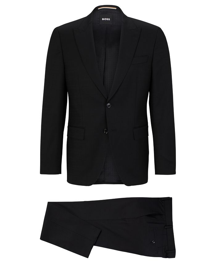 Hugo Boss Men's Checked Slim-Fit Suit - Macy's