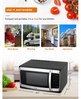 Stainless Steel 1.1 Cu Ft Microwave with 10 Power Levels