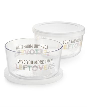 The cellar 2-pc. Love Acrylic Food Storage Containers & Lids Set, Created for Macy's