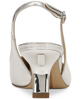 Bianka Kitten-Heel Leather Slingback Pumps