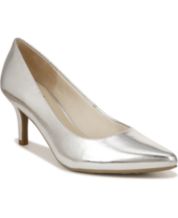 Silver pumps wide hotsell width