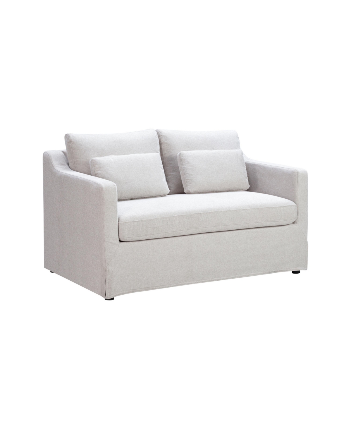 Lifestyle Solutions 58" Polyester Raleigh Loveseat In Oatmeal