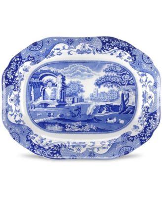 Blue Italian Serving Bowl & Platter Set, 2 Pieces