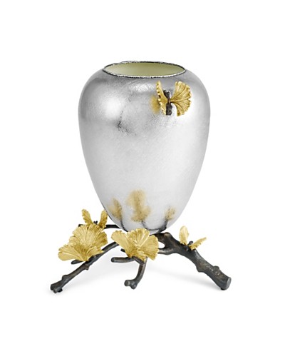 Two&s Company Hinged Flower Vases, Set of 7 - Gold