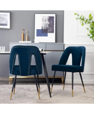 Akoya Velvet Dining Chair with Nailheads