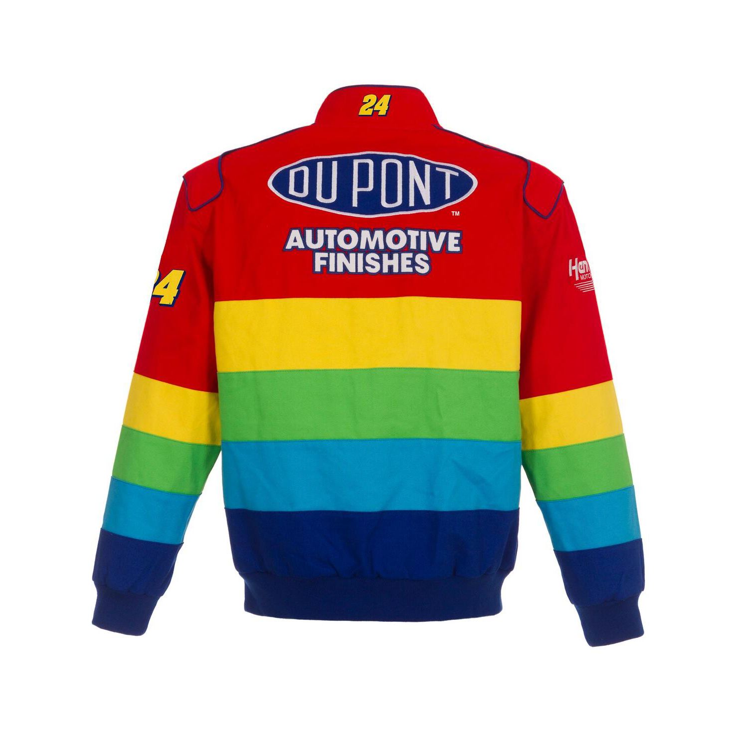 Men's Red, Blue Jeff Gordon Twill Uniform Full-Snap Jacket